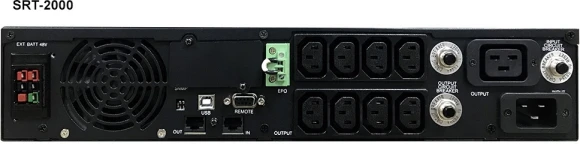 Источник бесперебойного питания Powercom Smart King RT SRT-2000A LCD 1800Вт 2000ВА черный