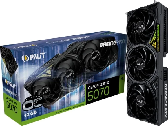 Видеокарта Palit PCI-E 5.0 PA-RTX5070Ti GAMINGPRO NVIDIA GeForce RTX 5070TI 16Gb 256bit GDDR7 2295/28000 HDMIx1 DPx3 HDCP Ret