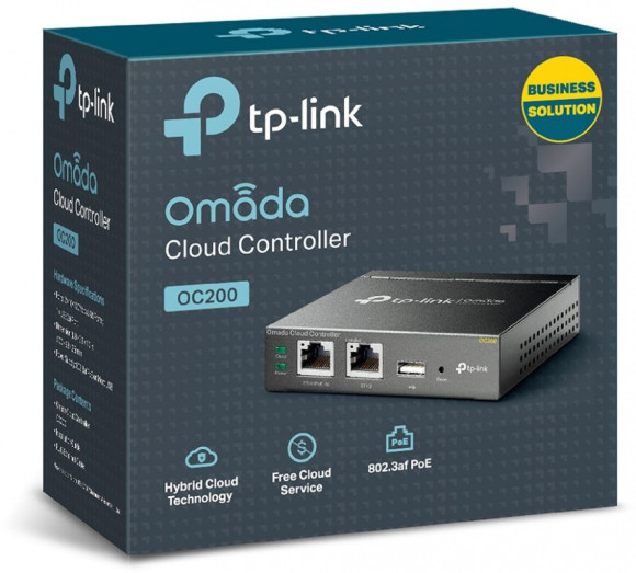 Контроллер TP-Link Omada OC200 10/100BASE-TX черный Контроллер TP-Link Omada OC200 10/100BASE-TX черный