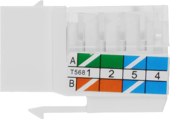 Модуль Lanmaster TWT-OK45UTP/5E-WH информ. KeystoneRJ45 кат.5E UTP бел. (упак.:1шт)