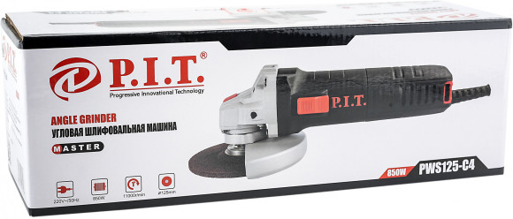 Углошлифовальная машина P.I.T. PWS125-C4 850Вт 11000об/мин рез.шпин.:M14 d=125мм