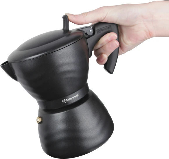 Кофеварка гейзерн. Rondell Walzer RDA-432 0.3л алюминий черный