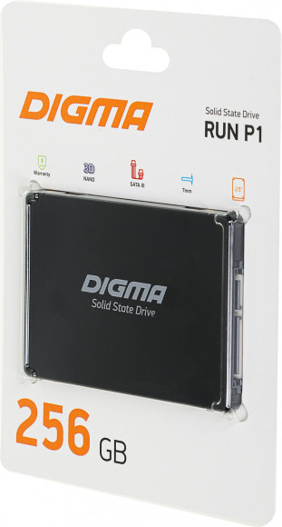 Накопитель SSD Digma SATA-III 256GB DGSR2256GP13T Run P1 2.5" Накопитель SSD Digma SATA-III 256GB DGSR2256GP13T Run P1 2.5"