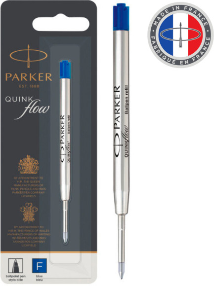 Стержень шариковый Parker QuinkFlow Z08 (1950368) F 0.8мм синие чернила блистер