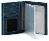 Обложка для документов Piquadro Blue Square PP5246B2R/BLU2 синий натур.кожа Обложка для документов Piquadro Blue Square PP5246B2R/BLU2 синий натур.кожа