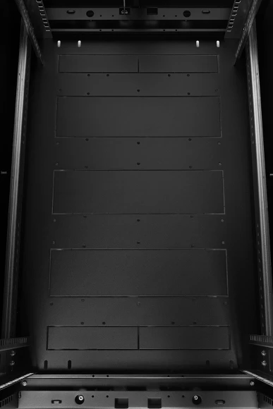 Шкаф серверный ЦМО (ШТК-М-24.6.10-44АА-9005) напольный 24U 600x1000мм пер.дв.перфор. задн.дв.перфор. 2 бок.пан. 700кг черный 855мм 74.1кг 180град. 1245мм IP20 металл