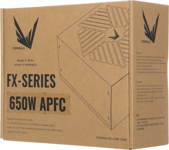 Блок питания Formula ATX 650W FX-650 (20+4pin) APFC 120mm fan 5xSATA RTL