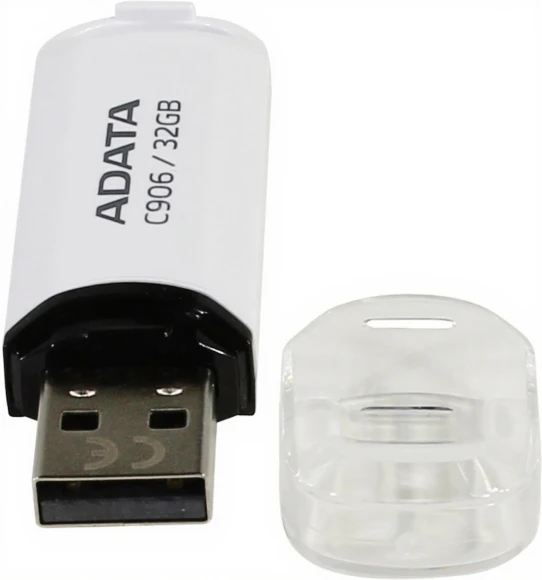 Флеш Диск A-Data 32Gb Classic C906 AC906-32G-RWH USB2.0 белый