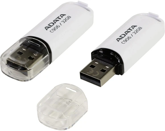 Флеш Диск A-Data 32Gb Classic C906 AC906-32G-RWH USB2.0 белый
