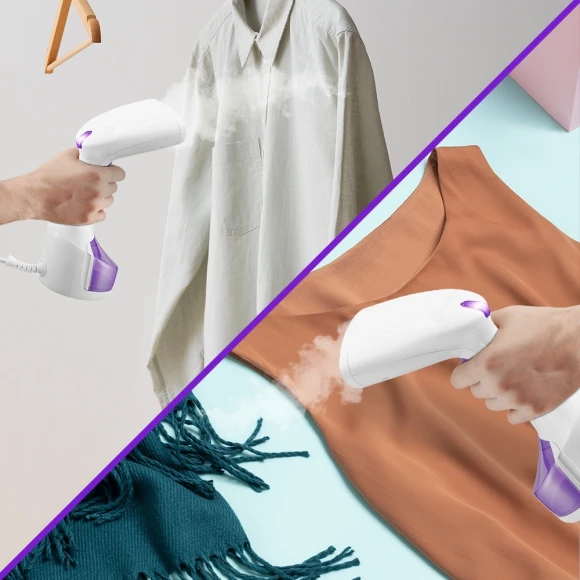 Отпариватель ручной Kitfort КТ-9206 1200Вт белый/фиолетовый