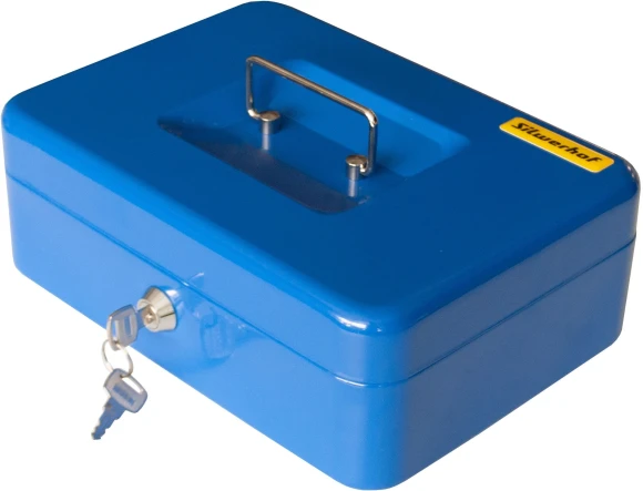 Ящик для денег Silwerhof Daily 90x250x180 синий сталь 1.17кг Ящик для денег Silwerhof Daily 90x250x180 синий сталь 1.17кг