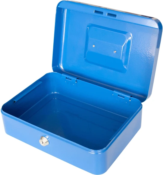 Ящик для денег Silwerhof Daily 90x250x180 синий сталь 1.17кг Ящик для денег Silwerhof Daily 90x250x180 синий сталь 1.17кг