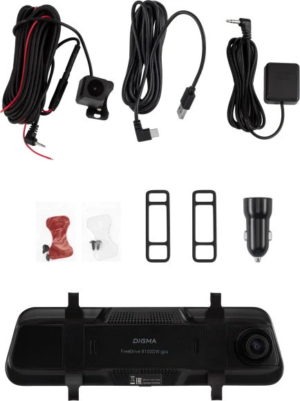 Видеорегистратор Digma FreeDrive 8100W черный 4Mpix 2160x3840 170гр. Allwinner