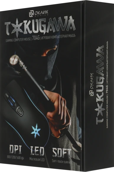 Мышь Оклик 704G TOKUGAWA черный оптическая 1600dpi USB 4but (1196423)