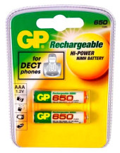 Аккумулятор GP 65AAAHC AAA NiMH 650mAh (2шт) Аккумулятор GP 65AAAHC AAA NiMH 650mAh (2шт)