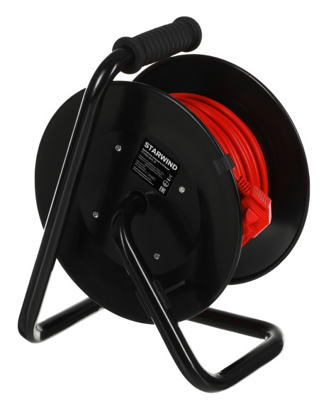 Удлинитель силовой Starwind ST-PSR4.20/G-20 3x1.5кв.мм 4розет. 20м ПВС 20A катушка оранжевый