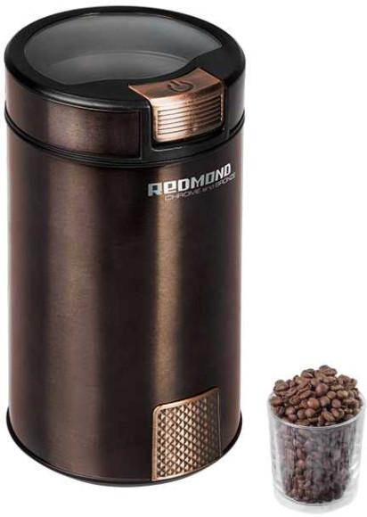 Кофемолка Redmond RCG-CBM1604 280Вт сист.помол.:ротац.нож вместим.:50гр серый Кофемолка Redmond RCG-CBM1604 280Вт сист.помол.:ротац.нож вместим.:50гр серый