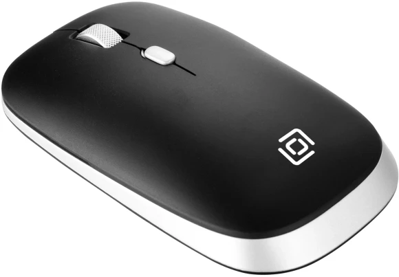 Мышь Оклик 599MWB черный оптическая 1600dpi silent беспров. BT/Radio USB для ноутбука 4but (1520854)