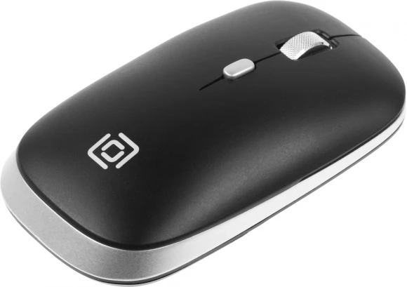 Мышь Оклик 599MWB черный оптическая 1600dpi silent беспров. BT/Radio USB для ноутбука 4but (1520854)