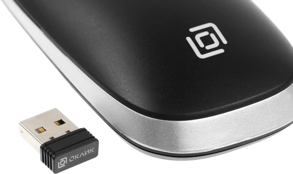 Мышь Оклик 599MWB черный оптическая 1600dpi silent беспров. BT/Radio USB для ноутбука 4but (1520854)
