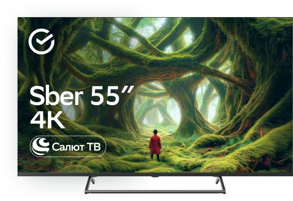 Телевизор LED Sber 55" SDX-55U5500MBA Салют ТВ Frameless черный 4K Ultra HD 60Hz DVB-T DVB-T2 DVB-C DVB-S DVB-S2 USB WiFi Smart TV (RUS) Телевизор LED Sber 55" SDX-55U5500MBA Салют ТВ Frameless черный 4K Ultra HD 60Hz DVB-T DVB-T2 DVB-C DVB-S DVB-S2 USB WiFi Smart TV (RUS)