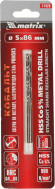 Сверло Matrix 71426 по металлу Д=5мм Дл=86мм (1пред.) для дрелей