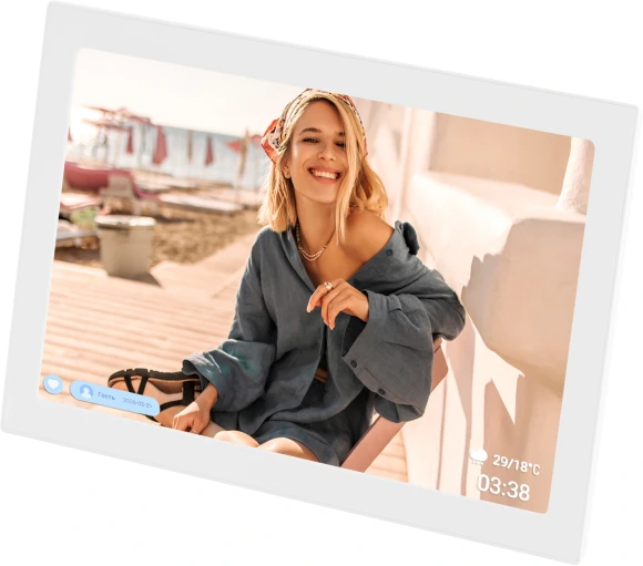 Фоторамка Digma 11" PF-1155 1280x800 белый пластик 16Gb Видео WiFi Фоторамка Digma 11" PF-1155 1280x800 белый пластик 16Gb Видео WiFi