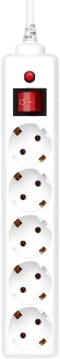 Сетевой фильтр Buro 500SH-1.8-W 1.8м (5 розеток) белый (коробка)