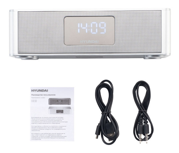 Радиобудильник Hyundai H-RCL360 белый LCD подсв:белая часы:цифровые FM