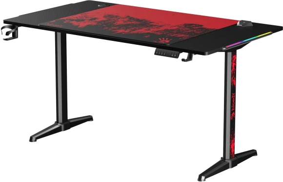 Кресло игровое Zombie Drift/F серо-голубой/черный крестов. пластик подст.для ног