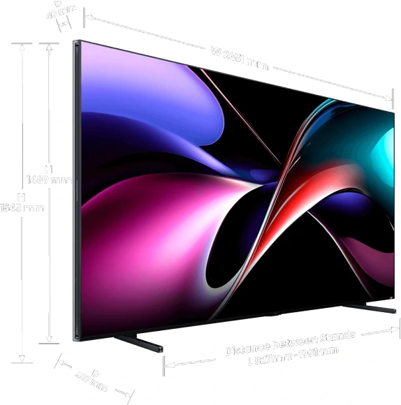 Телевизор QLED Hisense 116" 116UXQ угольно-серый 4K Ultra HD 120Hz MEMC DVB-T DVB-T2 DVB-C DVB-S DVB-S2 USB WiFi Smart TV