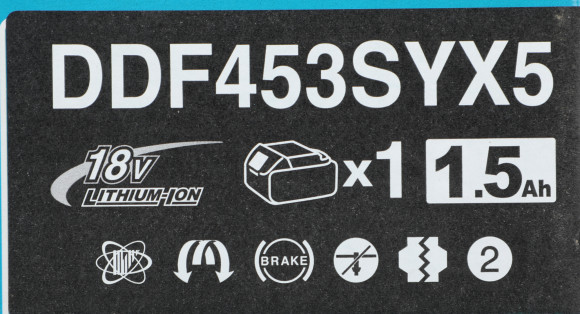 Дрель-шуруповерт Makita DDF453SYX5 аккум. патрон:быстрозажимной