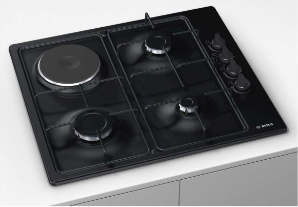 Газовая варочная поверхность Bosch PBY6C6B62O черный Газовая варочная поверхность Bosch PBY6C6B62O черный