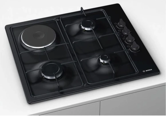 Газовая варочная поверхность Bosch PBY6C6B62O черный Газовая варочная поверхность Bosch PBY6C6B62O черный