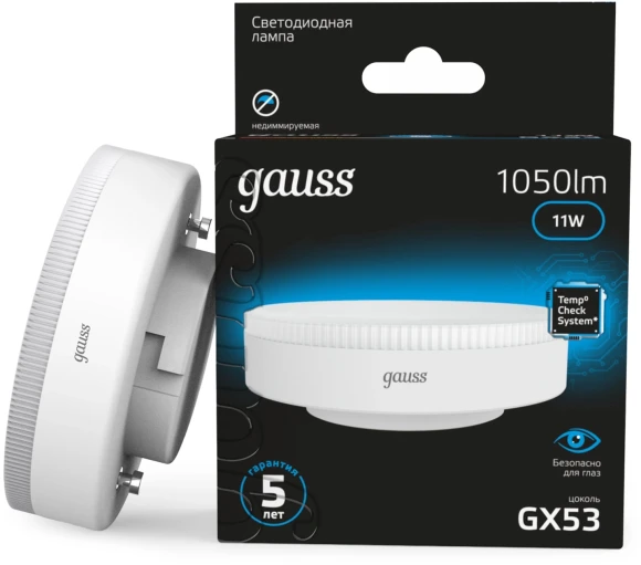 Светильник Gauss GTL601 (GT6012) настольный на подставке черный 8Вт