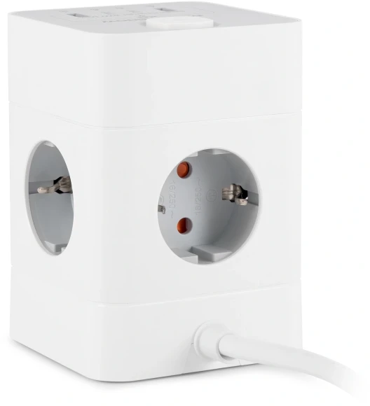 Сетевой удлинитель Buro BU-PC3.1UС-W 1.5м (3 розетки) белый (коробка)