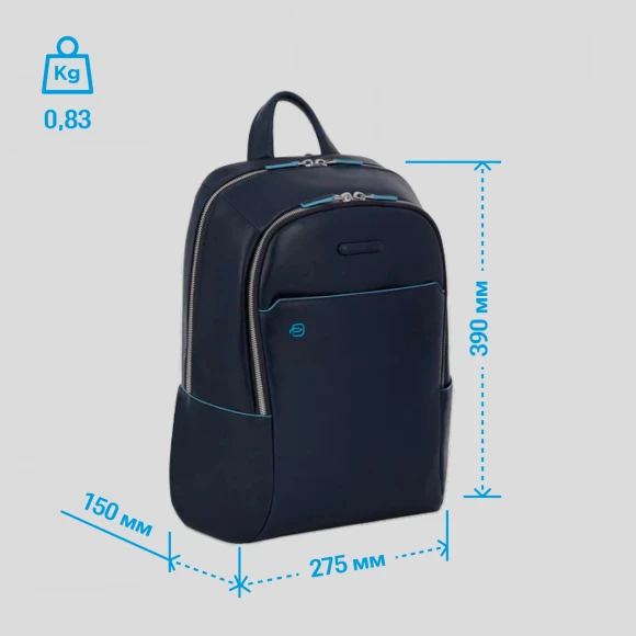 Рюкзак Piquadro Blue Square CA3214B2/BLU2 синий кожа Рюкзак Piquadro Blue Square CA3214B2/BLU2 синий кожа