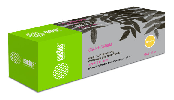 Картридж лазерный Cactus CS-PH6500M 106R01602 пурпурный (2500стр.) для Xerox Phaser 6500/WorkCentre 6505 Картридж лазерный Cactus CS-PH6500M 106R01602 пурпурный (2500стр.) для Xerox Phaser 6500/WorkCentre 6505