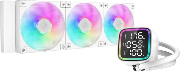 Система водяного охлаждения Deepcool LD360 ARGB Soc-AM5/AM4/1200/1700/1851 белый 4-pin 38.71dB Al LCD 300W 1786gr Ret (R-LD360-WHDMMN-G-1)