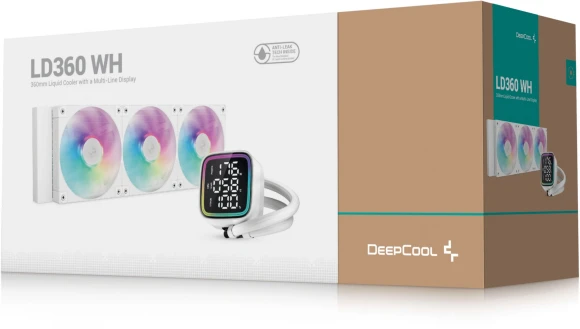 Система водяного охлаждения Deepcool LD360 ARGB Soc-AM5/AM4/1200/1700/1851 белый 4-pin 38.71dB Al LCD 300W 1786gr Ret (R-LD360-WHDMMN-G-1) Система водяного охлаждения Deepcool LD360 ARGB Soc-AM5/AM4/1200/1700/1851 белый 4-pin 38.71dB Al LCD 300W 1786gr Ret (R-LD360-WHDMMN-G-1)