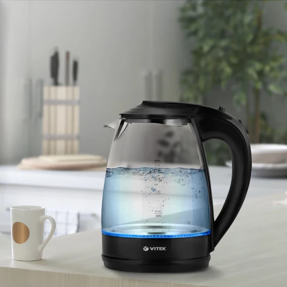 Чайник электрический Vitek VT-1122 1.7л. 2200Вт прозрачный корпус: стекло/пластик Чайник электрический Vitek VT-1122 1.7л. 2200Вт прозрачный корпус: стекло/пластик