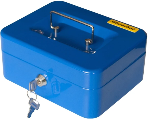 Ящик для денег Silwerhof 90x200x160 синий сталь 0.917кг Ящик для денег Silwerhof 90x200x160 синий сталь 0.917кг