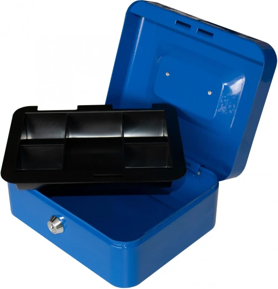 Ящик для денег Silwerhof 90x200x160 синий сталь 0.917кг Ящик для денег Silwerhof 90x200x160 синий сталь 0.917кг