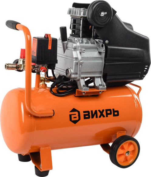 Компрессор поршневой Вихрь КМП-260/24 масляный 260л/мин 24л 2000Вт оранжевый/черный Компрессор поршневой Вихрь КМП-260/24 масляный 260л/мин 24л 2000Вт оранжевый/черный