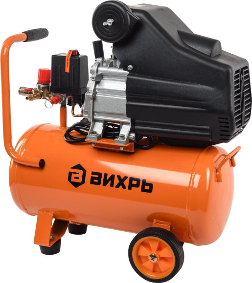 Компрессор поршневой Вихрь КМП-260/24 масляный 260л/мин 24л 2000Вт оранжевый/черный Компрессор поршневой Вихрь КМП-260/24 масляный 260л/мин 24л 2000Вт оранжевый/черный