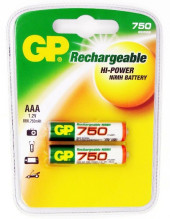 Аккумулятор GP 75AAAHC AAA NiMH 750mAh (2шт) Аккумулятор GP 75AAAHC AAA NiMH 750mAh (2шт)