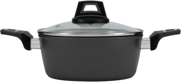 Кастрюля Polaris Graphit 24C 4л. d=24см (с крышкой) т.серый