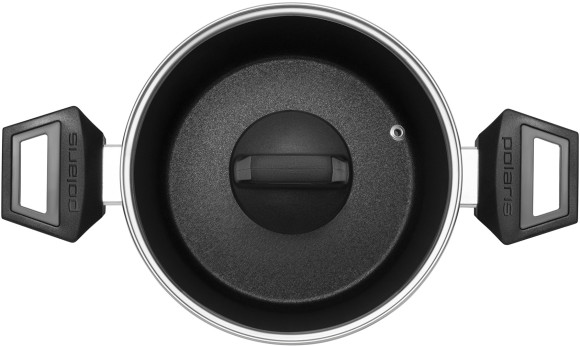 Кастрюля Polaris Graphit 24C 4л. d=24см (с крышкой) т.серый