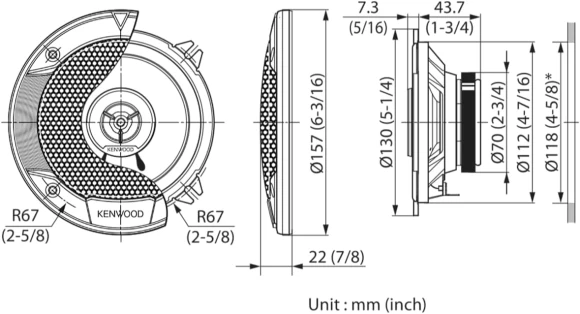 Колонки автомобильные Kenwood KFC-S1366 260Вт 89дБ 4Ом 13см (5дюйм) (ком.:2кол.) коаксиальные двухполосные Колонки автомобильные Kenwood KFC-S1366 260Вт 89дБ 4Ом 13см (5дюйм) (ком.:2кол.) коаксиальные двухполосные