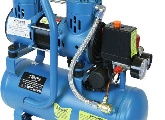 Компрессор поршневой Sturm! AC93210OL безмасляный 180л/мин 10л 900Вт синий/черный Компрессор поршневой Sturm! AC93210OL безмасляный 180л/мин 10л 900Вт синий/черный